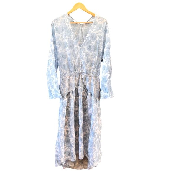 Vince Dahlia Long-Sleeve Double‎ V-Neck Dress- Sz. XL - Picture 1 of 11